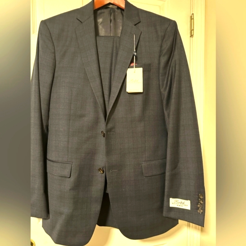 Ralph Lauren Suit Slim Fit ENTIRE SUIT 40 L (Jacket) W33 (Pants) NWT - Picture 1 of 8